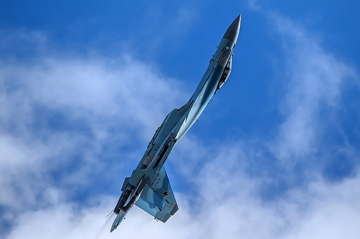 Jet Fighters, Sukhoi Su-35, Самолети, Jet Fighter, Warplane, HD тапет