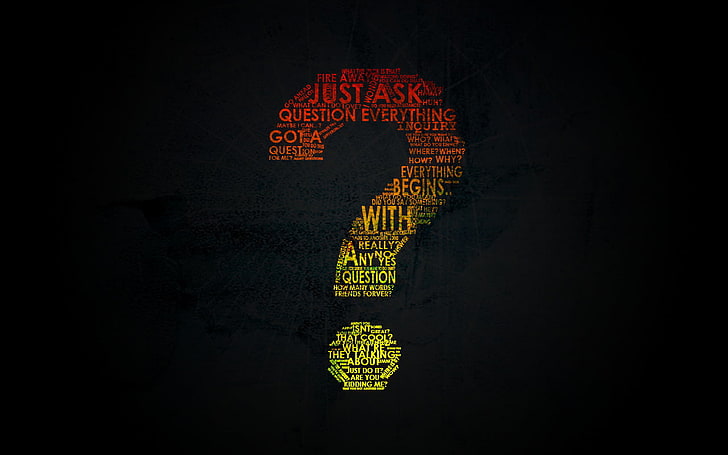 Abstract, Question Mark, HD wallpaper