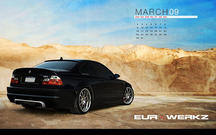 foto preta do carro BMW, E-46, BMW M3, BMW, carros pretos, carro, HD papel de parede