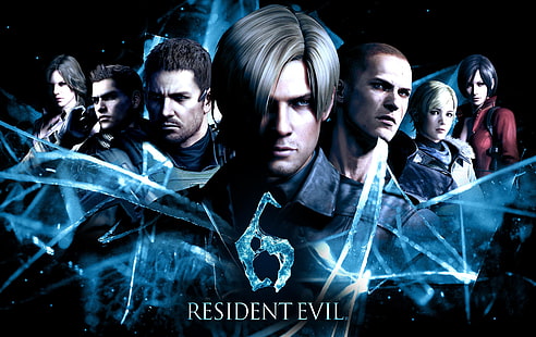 Плакат Resident Evil 6, Resident Evil 6, Resident Evil 6, Леон Скотт Кеннеди, Хелена Харпер, Крис Редфилд, Шерри Биркин, Ада Вонг, Джейк Мюллер, Пирс Ниванс, Биологическая опасность 6, HD обои HD wallpaper