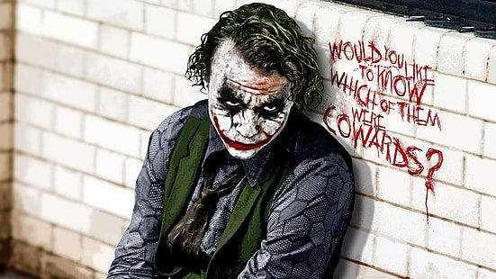 Joker, Heath Ledger, skådespelare, HD tapet HD wallpaper