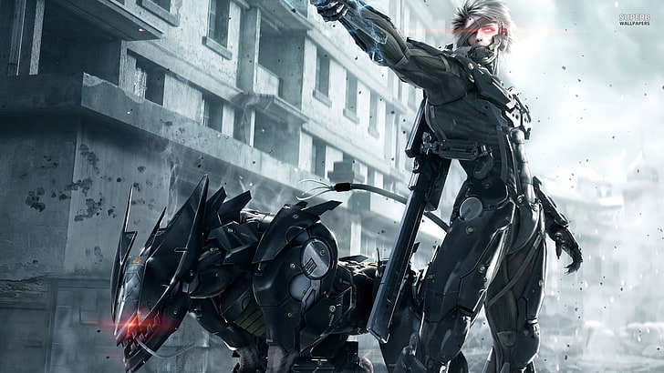  Metal Gear Rising  Revengeance, Metal Gear, Robot, Blade Wolf, metal gear creciente venganza, Fondo de pantalla HD