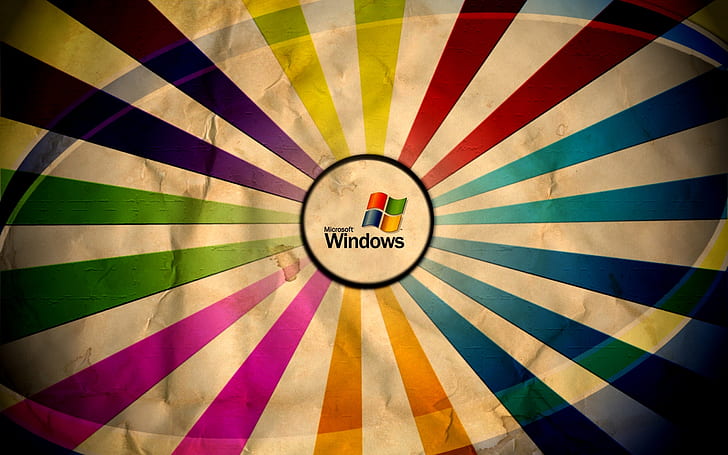 couleur, couleurs, Microsoft Windows, papier froissé, Fond d'écran HD