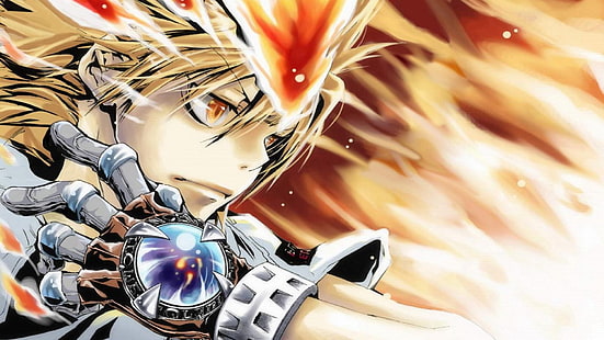 männlicher Anime-Charakter, Anime, Katekyo Hitman Reborn !, Sawada Tsunayoshi, HD-Hintergrundbild HD wallpaper