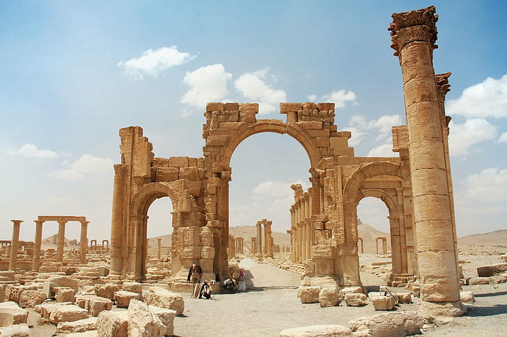 сирия руини палмира, HD тапет