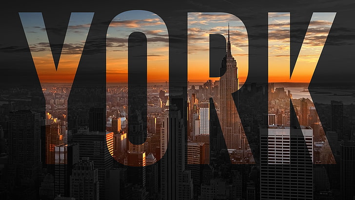 New York cityscape, New York City, city, selective coloring, HD wallpaper