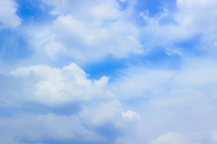 blue, clody sky, cloud, clouds, cloudy, cloudy skies, sky, white, HD wallpaper