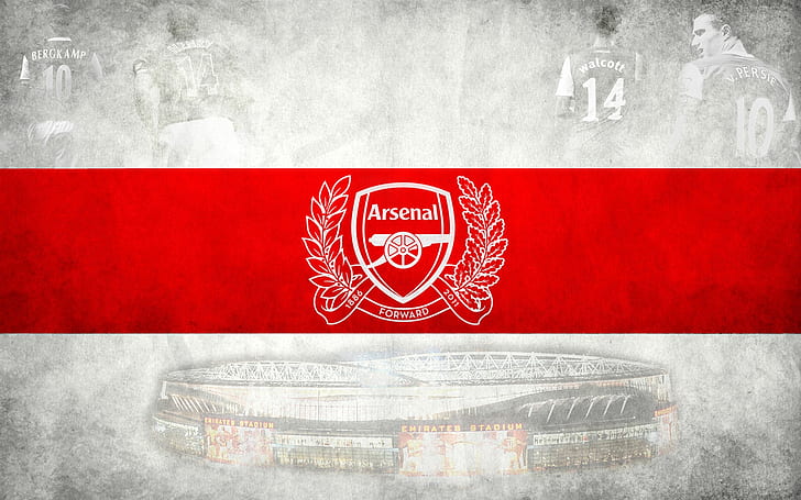 Arsenal Forward, logo arsenal merah, logo, sepak bola, Inggris, sepak bola, Wallpaper HD