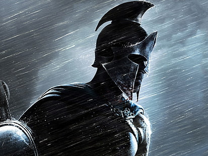 Movie, 300: Rise of an Empire, Rain, Spartan, Warrior, HD wallpaper HD wallpaper