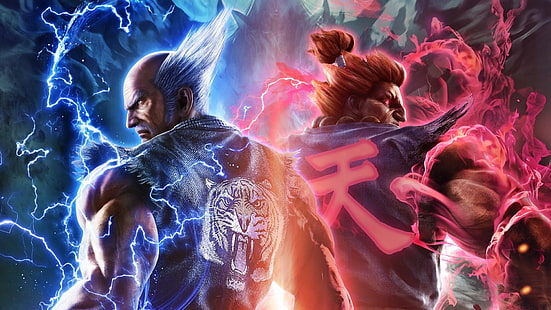 Tekken Heihachi и Akuma цифровые обои, Tekken, Tekken 7, Акума (Street Fighter), Хейхачи Мисима, HD обои HD wallpaper