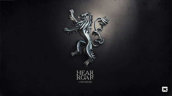 House Lanniser Sigil, Game of Thrones, A Song of Ice and Fire, arte digital, House Lannister, sigils, HD papel de parede HD wallpaper