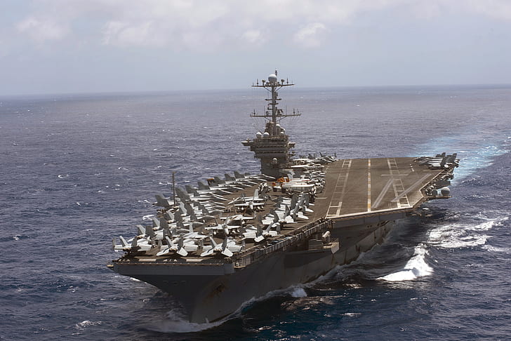 sea, weapons, USS Harry S. Truman, aircraft carrier, CVN 75, HD wallpaper