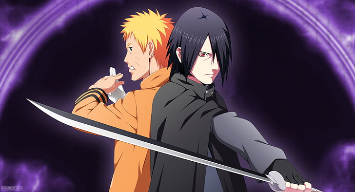 Anime, Boruto, Naruto Uzumaki, Sasuke Uchiha, HD wallpaper