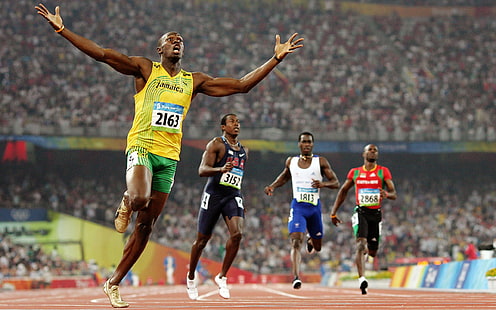 Wallpaper Usain Bolt Jamaica Sprint Sports HD 12, Wallpaper HD HD wallpaper