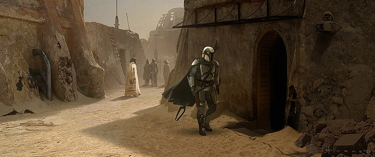 Mandalorian, Star Wars, tv-serie, Tatooine, HD tapet HD wallpaper
