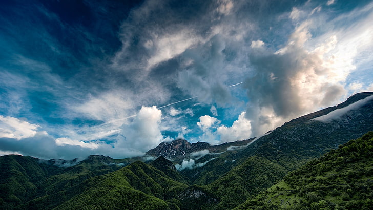 cielo, nuvola, montagna, catena montuosa, natura selvaggia, monte Khustup, cumulo, cresta, Armenia, Syunik, Khustup, Sfondo HD