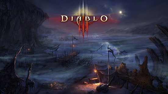 Cyfrowa tapeta Diablo, Blizzard Entertainment, Diablo, Diablo III, Tapety HD HD wallpaper