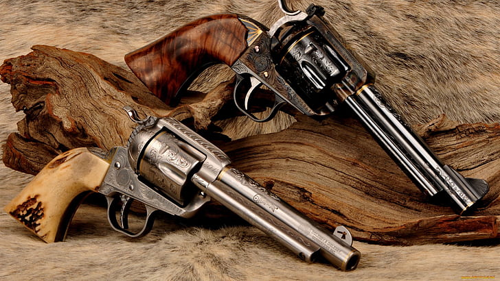 broń, rewolwer, broń, grawer, western, custom, Colt .45 Single-Action Army, rewolwer, Colt Single Action Army, Tapety HD