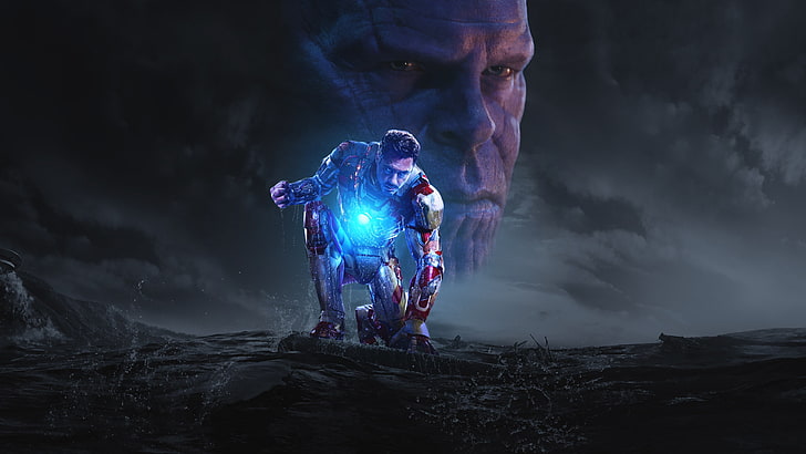 Homem de Ferro, Universo Cinematográfico Marvel, Thanos, Homem de Ferro 3, Guerra Infinita dos Vingadores, personagens do filme, Vingadores: Guerra Infinita, Os Vingadores, HD papel de parede