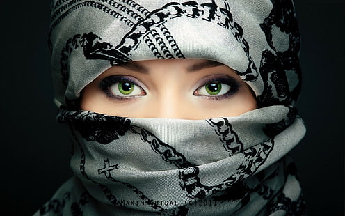 kvinnor, ansikte, gröna ögon, modell, HD tapet HD wallpaper