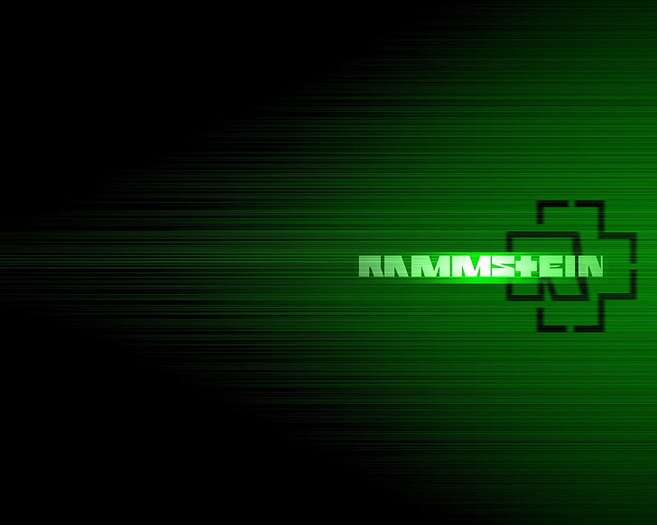 зелено и черно лого на Rammstein, Band (Музика), Rammstein, HD тапет