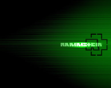 grön och svart Rammstein-logotyp, Band (musik), Rammstein, HD tapet HD wallpaper