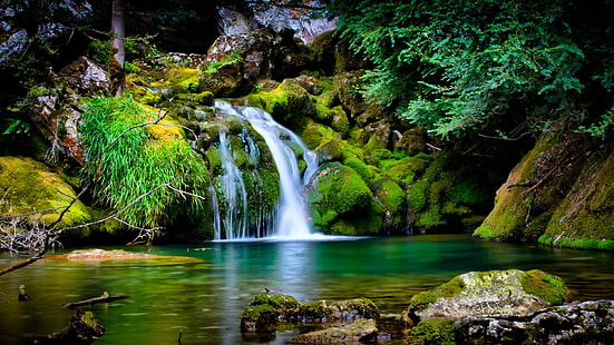 Natur, Landschaft, Wasserfall, 3D, HD-Hintergrundbild HD wallpaper