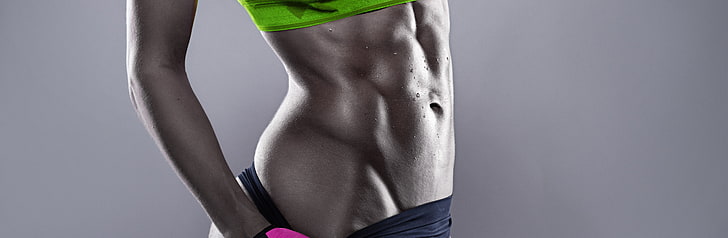 model, female, workout, fitness, Sportswear, abs, perspiration, HD wallpaper