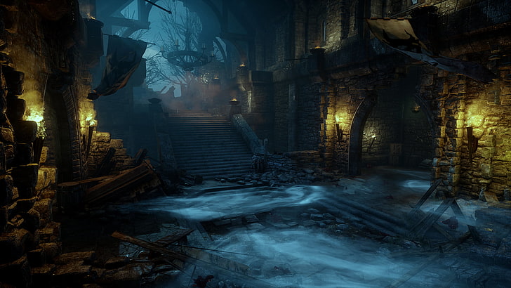 poster do jogo ruínas subaquáticas, Dragon Age Inquisition, videogames, Dragon Age, HD papel de parede