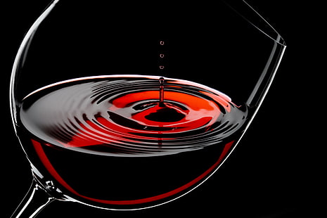 rött vin illustration, droppar, vin, rött, glas, svart bakgrund, HD tapet HD wallpaper