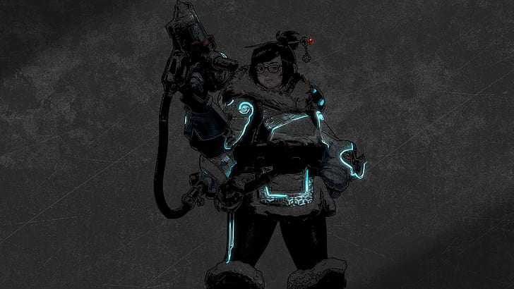 dark, Overwatch, Mei (Overwatch), HD wallpaper
