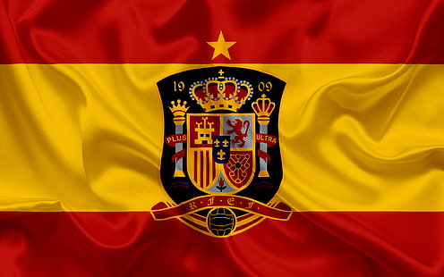 Fotboll, Spanien fotbollslandslag, emblem, logotyp, Spanien, HD tapet HD wallpaper