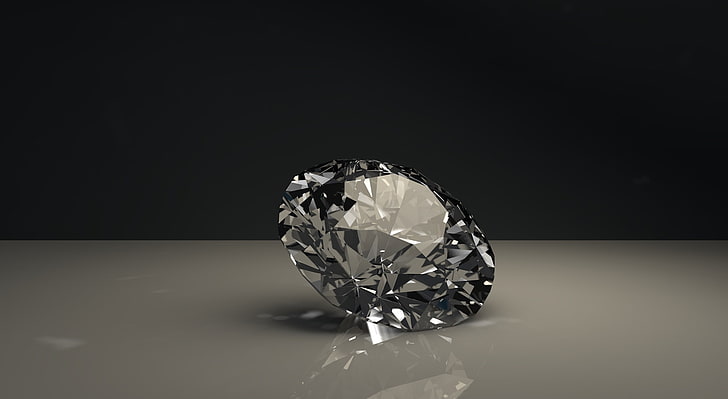 Diamond, clear gemstone, Artistic, 3D, Crystal, Shine, Diamond, unbreakable, HD wallpaper