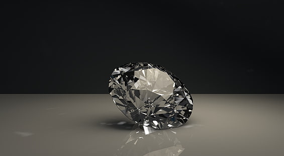 Diamant, klarer Edelstein, künstlerisch, 3D, Kristall, Glanz, Diamant, unzerbrechlich, HD-Hintergrundbild HD wallpaper