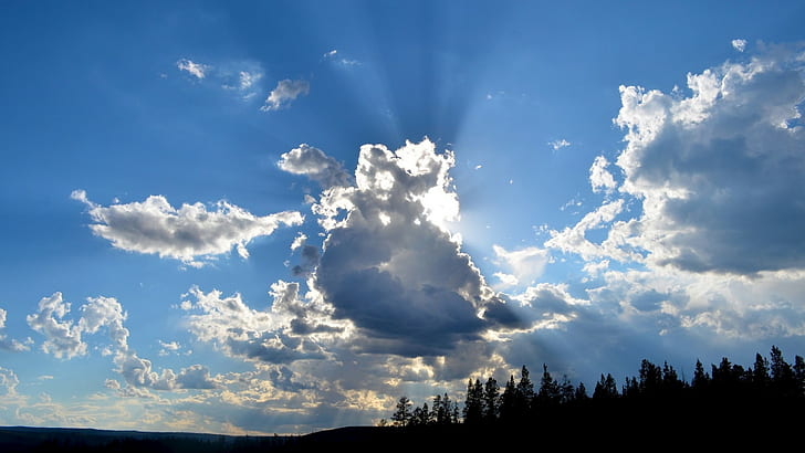 Облака Солнечный свет HD, природа, облака, солнечный свет, HD обои