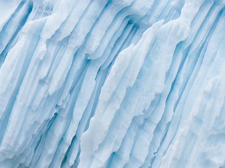 ice berg, glacier, strips, white, HD wallpaper