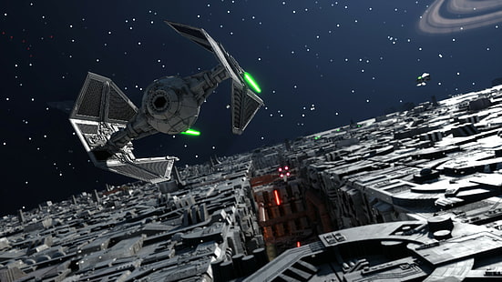 star wars battlefront star wars tie interceptor death star video games, HD wallpaper HD wallpaper