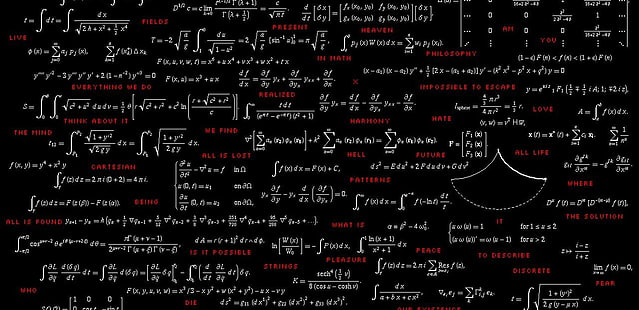 формула, математика, математика, физика, плакат, наука, текст, типография, HD обои HD wallpaper