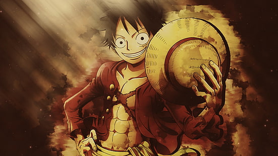 Ilustração de Luffy de One Piece, Anime, One Piece, Monkey D. Luffy, HD papel de parede HD wallpaper