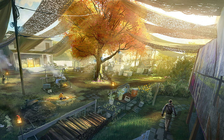Homefront, orange tree painting, games, 1920x1200, homefront, HD wallpaper