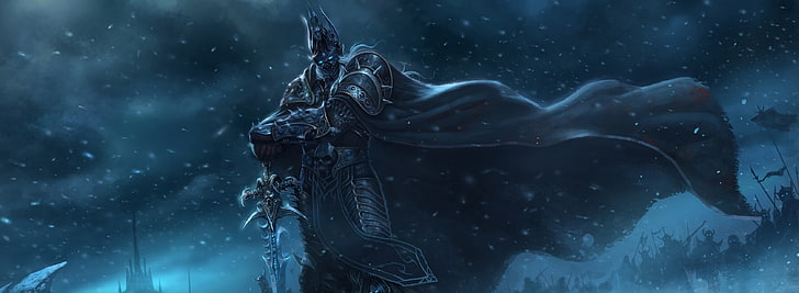 Arthas Menethil, grå krigareillustration, Spel, World Of Warcraft, videospel, konceptkonst, Arthas Menethil, HD tapet