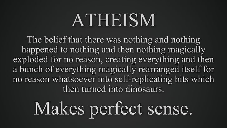 черный фон с наложением текста атеизма, религия, цитата, религиозный, атеизм, текст, типография, логика, HD обои