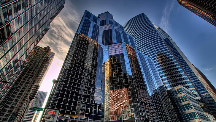 시카고, 미국, 미국, 고층 빌딩, 건물, 놀라운, 반사, 일리노이, 하늘, 스카이 스크 래퍼, HD 배경 화면
