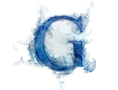 blue letter g wallpaper, smoke, gas, letter, Litera, HD wallpaper HD wallpaper