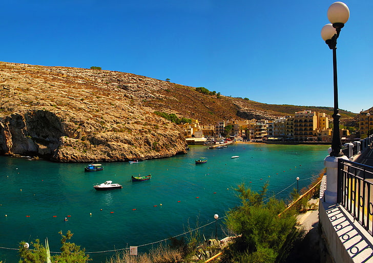 Малта, Munxar, река, пейзаж, HD тапет