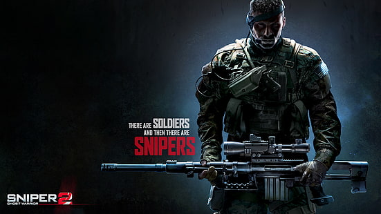 Sniper 2 digital wallpaper, Waffe, Waffen, Soldaten, Tarnung, Sniper, Scharfschützengewehr, die Weste, Sniper: Ghost Warrior 2, Scharfschützen, HD-Hintergrundbild HD wallpaper