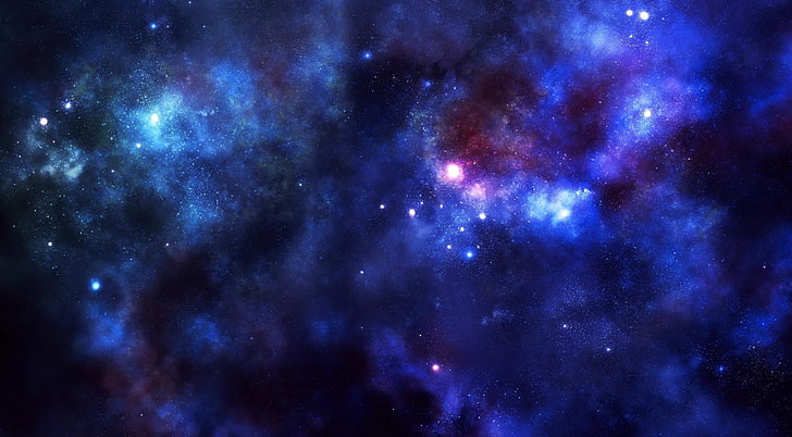 carta da parati galassia, nebulosa, stelle, universo, luce, Sfondo HD