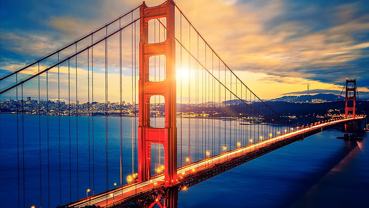 جسر البوابة الذهبية ، لندن ، جسر البوابة الذهبية ، سان فرانسيسكو، خلفية HD