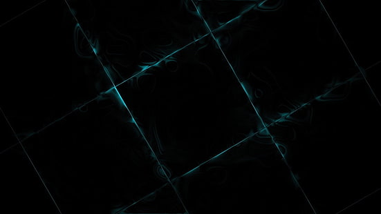 schwarze und aquamarine digitale Tapete, Zusammenfassung, Beschaffenheit, digitale Kunst, Linien, HD-Hintergrundbild HD wallpaper