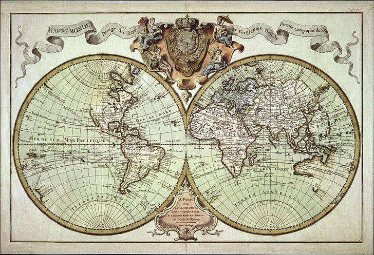 mapa del viejo mundo, viaje, mapa, viejo, Fondo de pantalla HD